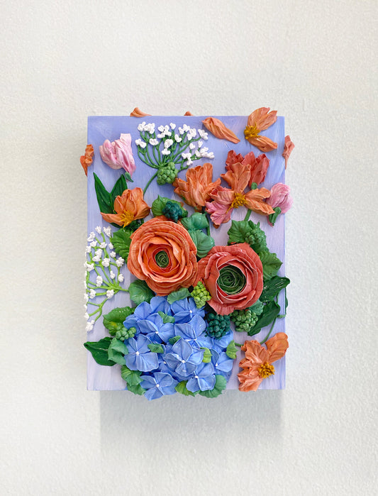 Floral arrangement on a white background